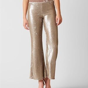 Free People The Minx Silver Sequined Pants